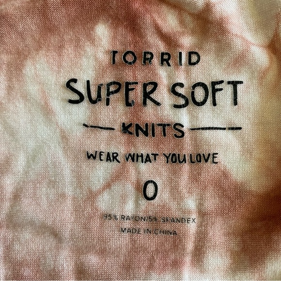 Torrid Super Soft Knits Tie Dye 3/4 Sleeves High & Low Dress Size Large - Picture 4 of 14